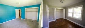 Bedroom renovation in Baltimore house flip